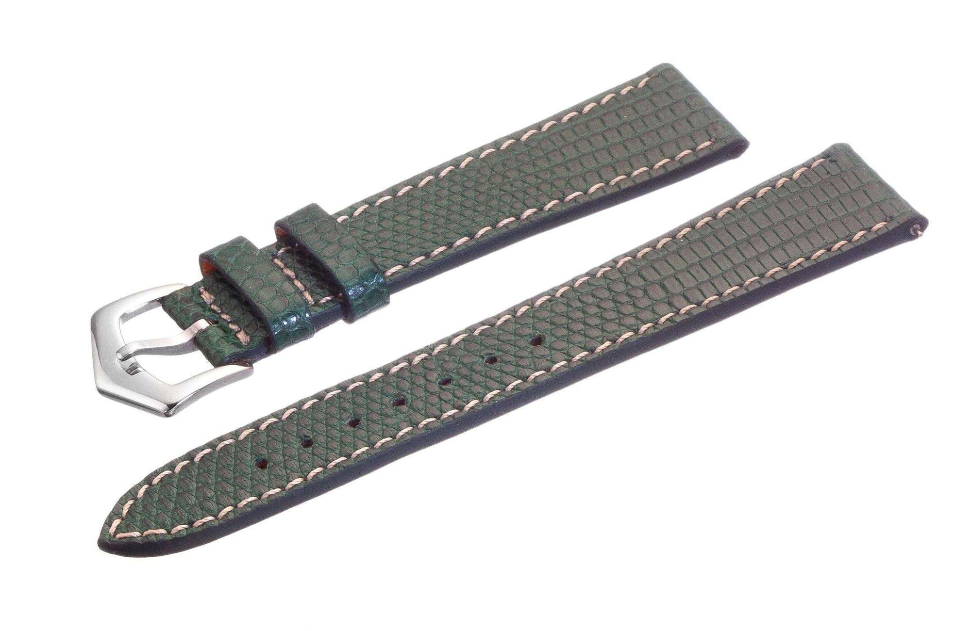 Green Lizard Apple Watch Leather Band  | Watch Bands - Apple Watch Lizard Bands- Milano Straps