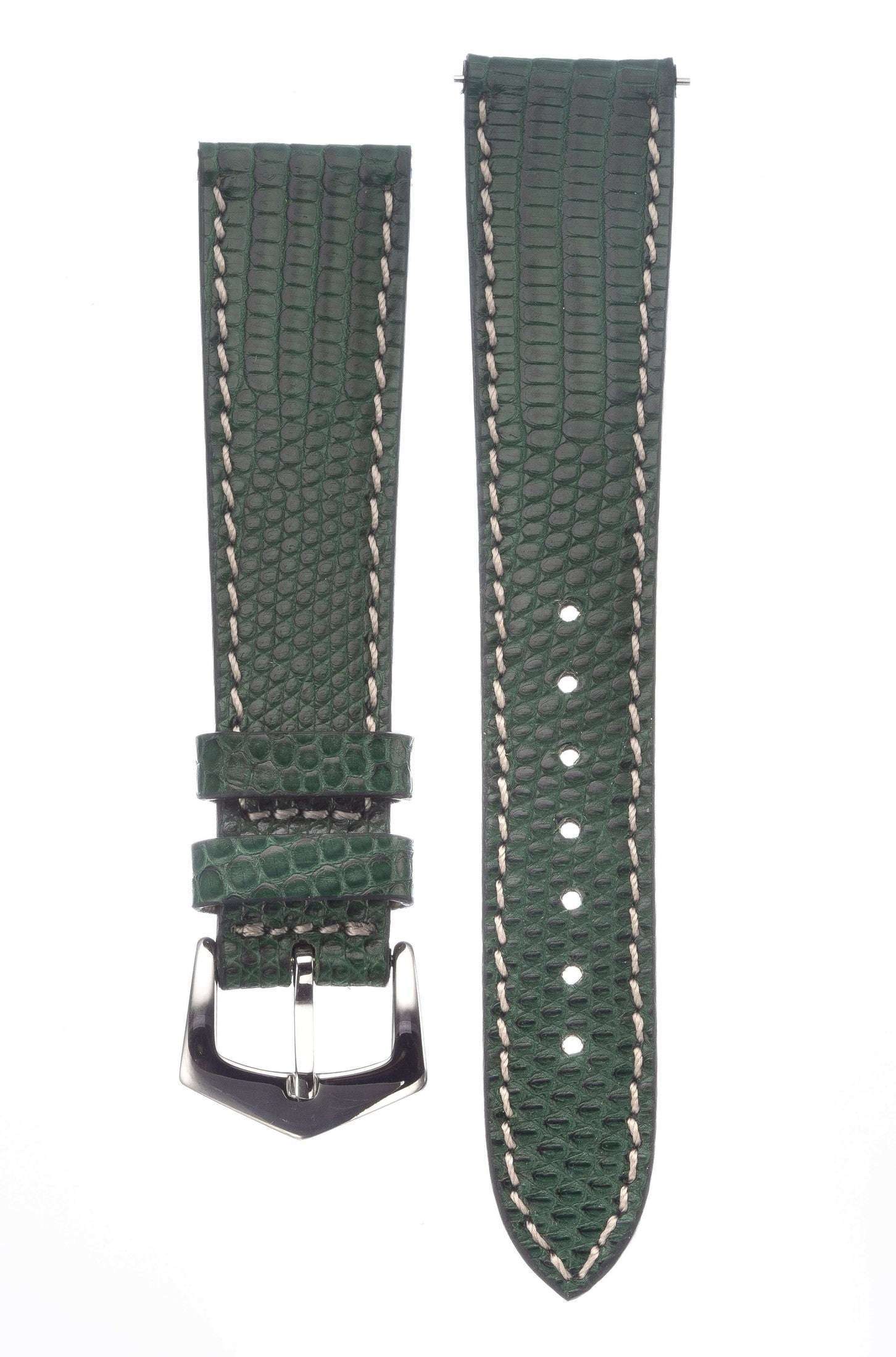 Green Lizard Apple Watch Leather Band  | Watch Bands - Apple Watch Lizard Bands- Milano Straps