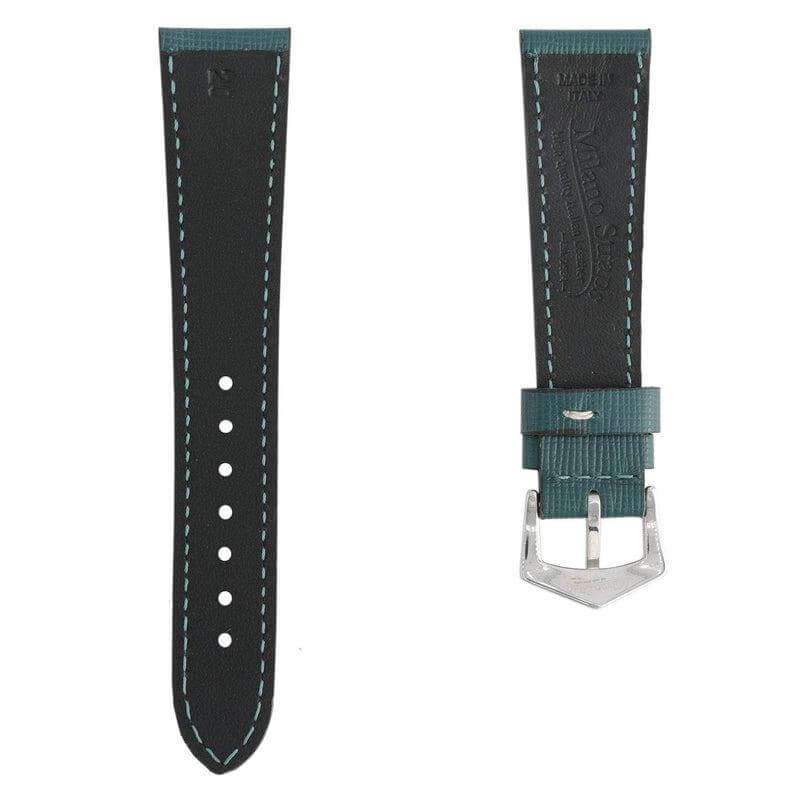 Green Saffiano  Leather Watch Strap - Leather strap- Milano Straps
