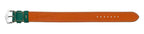 Cinturino single pass verde militare in vitello martellato 20mm — Milano Straps