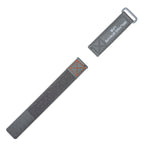 Grey Velcro® Watch Band Red Stitches 20mm - Velco® watch bands- Milano Straps