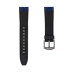 Blu Alligator Watch Rubber Band - Rubber Strap- Milano Straps