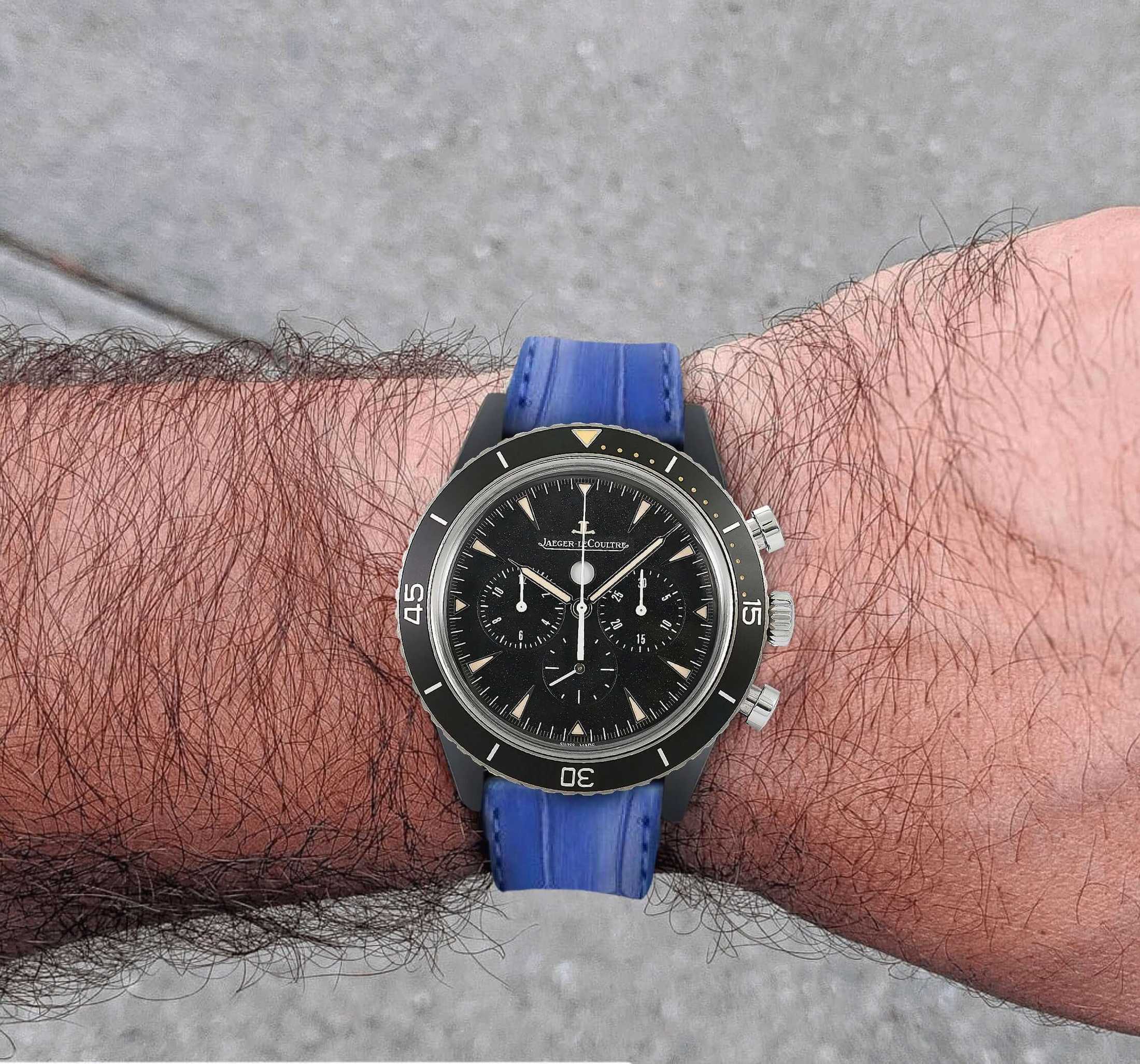 Cinturino Alligatore Azzurro Opaco