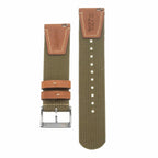 Cinturino orologio verde militare due pezzi eco-compatibile con quick-release — Milano Straps
