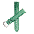 Cinturino alligatore verde Millennium cuciture minimali 20mm Made in Italy — Milano Straps