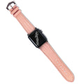 Cinturino Apple Watch in pelle di lucertola rosa 20mm artigianale — Milano Straps