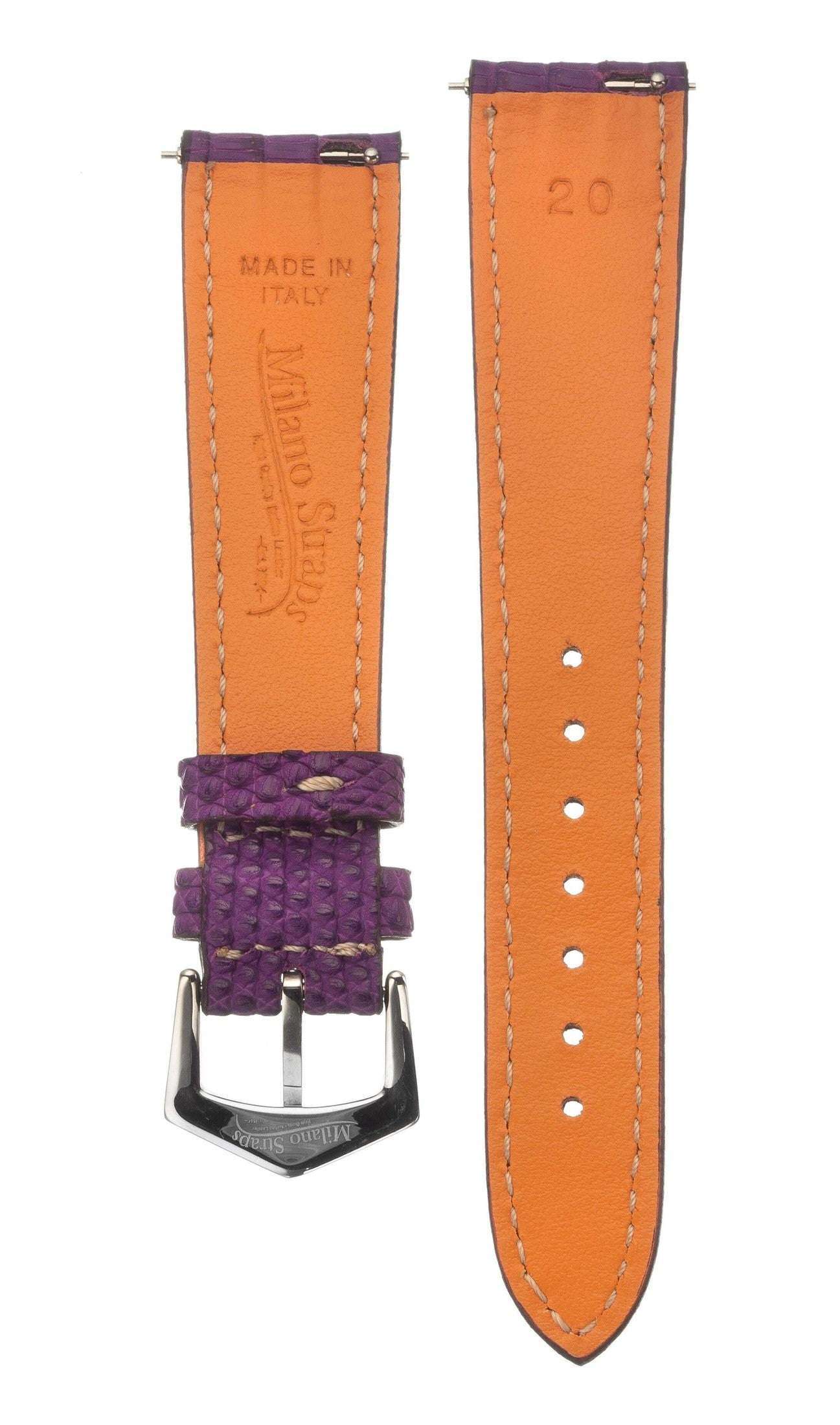 Purple Lizard Apple Watch Leather Band - Apple Watch Lizard Bands- Milano Straps