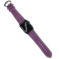 Cinturino Apple Watch in pelle di lucertola viola 20mm artigianale Made in Italy — Milano Straps