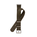 Eco-Friendly  Nylon Military  Watch Strap -  Dark Green - Dark Green Stitches - Recycled NATO straps- Milano Straps