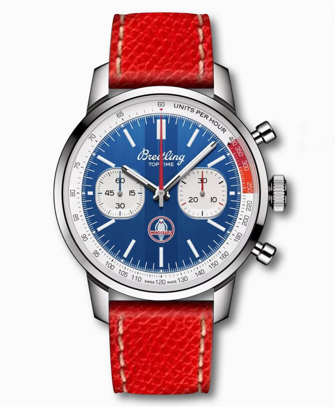 Cinturino vitello martellato rosso cuciture ecru — disponibile 18mm-24mm, Made in Italy — Milano Straps