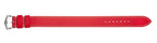 Cinturino single pass rosso in vitello martellato, design a pezzo unico, Made in Italy — Milano Straps