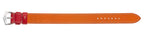 Cinturino single pass rosso in vitello martellato, design a pezzo unico, Made in Italy — Milano Straps