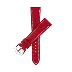 Cinturino orologio pelle Swift rossa cucito a mano Milano Straps
