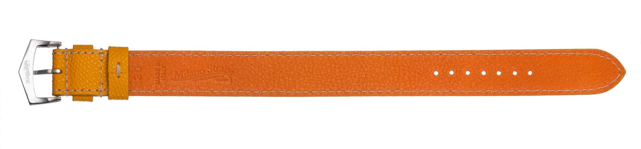 Cinturino single pass vitello martellato giallo 20mm Made in Italy — Milano Straps